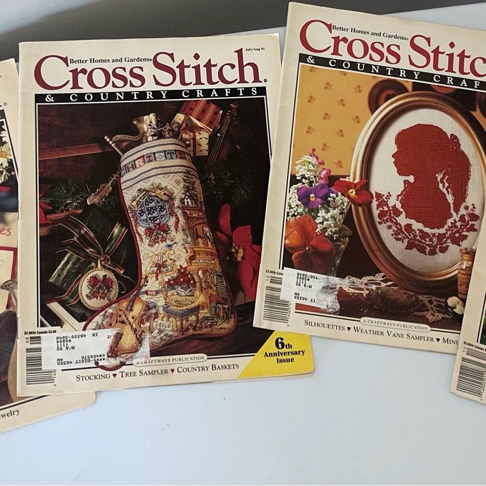 Vintage Lot of Cross Stitch & Country Crafts Magazines 87’-92' Better Homes - Picture 3 of 5